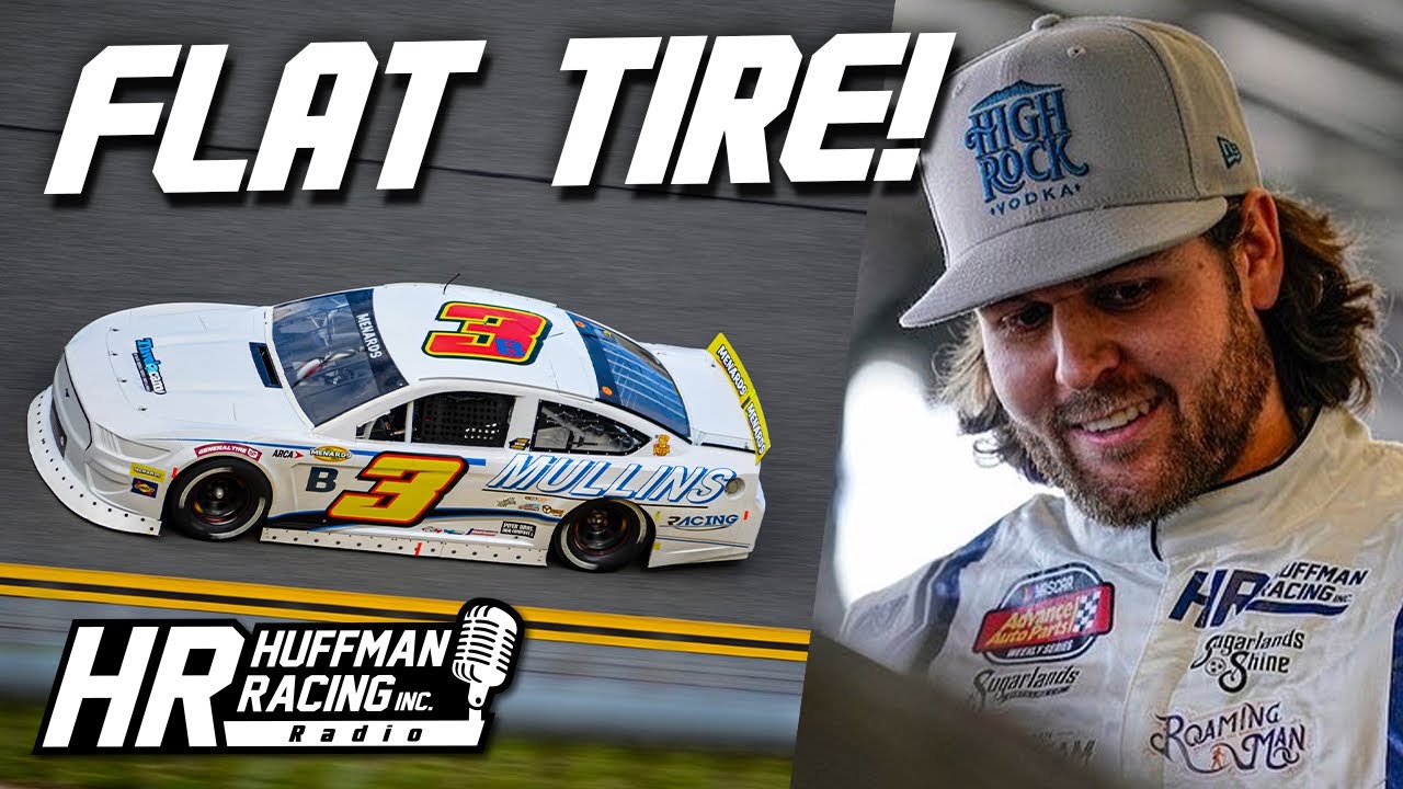 Landon blew a tire his second lap around Daytona! ARCA test day one analysis! Huffman Racing Radio