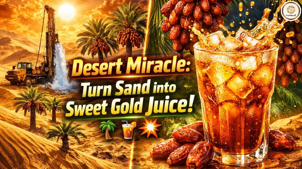 "Desert Miracle: From Sand to Sweet Date Juice! Epic Khajoor Farming Journey 🌴🥤| Fruit world"