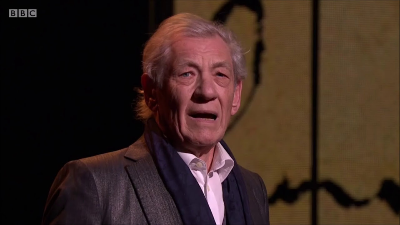 Ian McKellen performs speech about immigrants by Shakespeare from Thomas More (23/4/2016)
