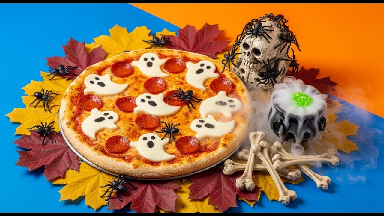 Spooky Halloween Pizza Hacks 🎃 Ghost, Cat & Skull Toppings &ndash; Scary Delicious!