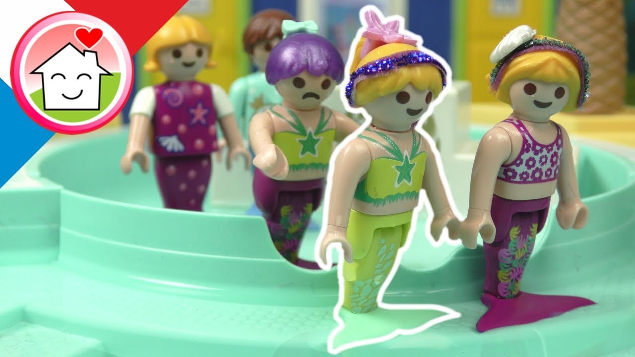 Playmobil en francais La famille Hauser au concours de sirène - La famille Hauser