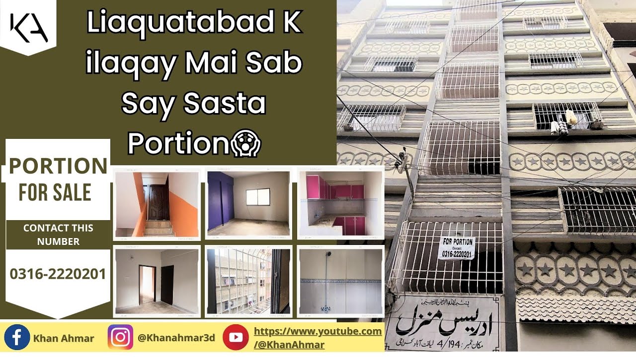 New Portion For Sale | Ready To Move | Liaquatabad | Khan Ahmar