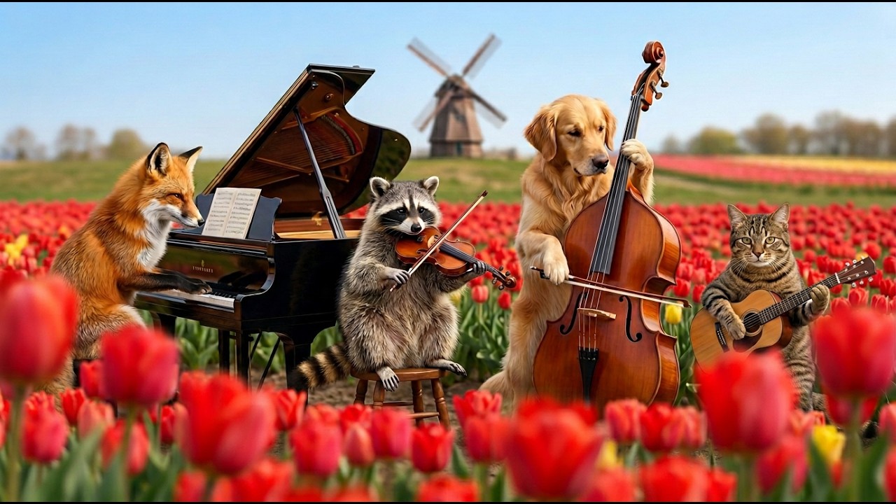 作業・勉強・読書に最適｜春のチューリップ畑Chillhopセッション｜Animal Band｜Study & Relax