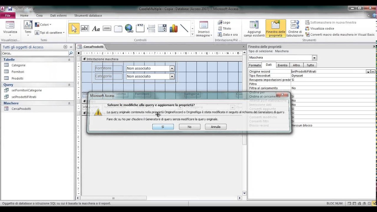 Come aprire un report filtrato da caselle combinate in Microsoft Access