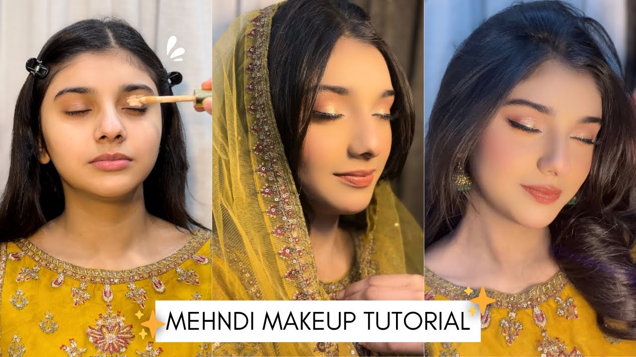 Soft Mehndi Glam Look | MAKEUP TUTORIAL ✨ Step-by-Step Guide 🪄 #makeuptutorial #softglam #makeup 