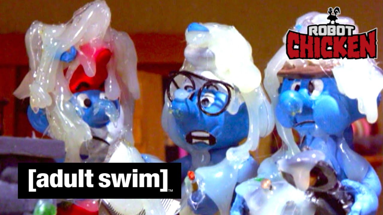 Adult Swim VF - Robot Chicken 🇫🇷| Seven Schtroumpf ou Serial Schtroumpfeur [extrait S01E16]