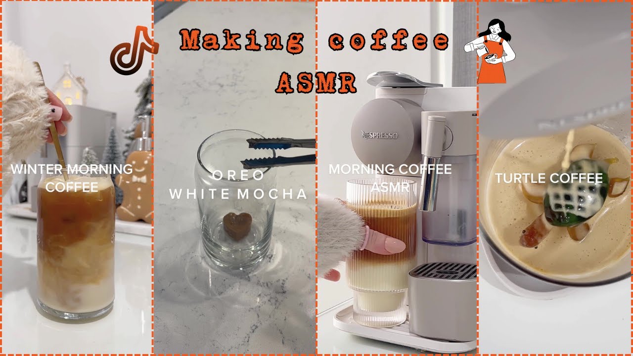 Making coffee ASMR || tiktok compilation ☕️🌹