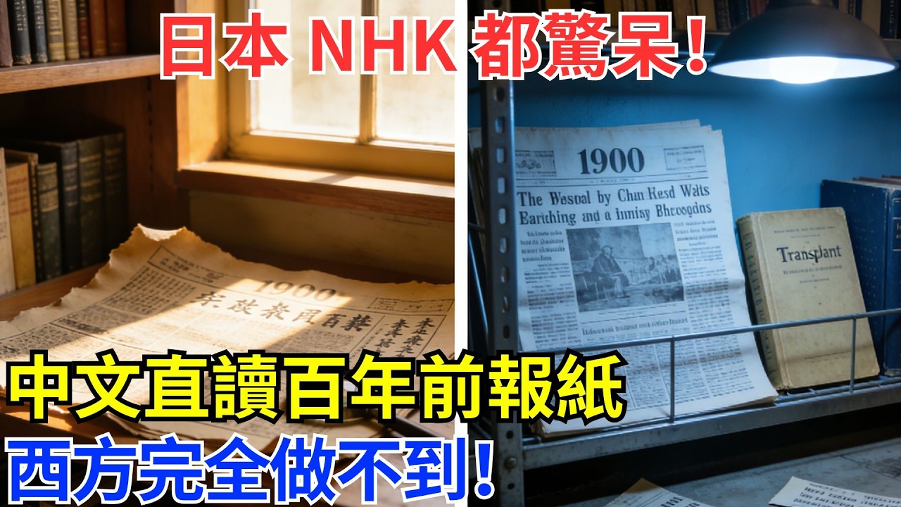 日本NHK紀錄片震驚：全東亞只有中文圈能直接讀百年前報紙！英美學生看1900年新聞，得配翻譯…#基建 #科技 #科普 #奇跡 #世界奇跡 #基建狂魔