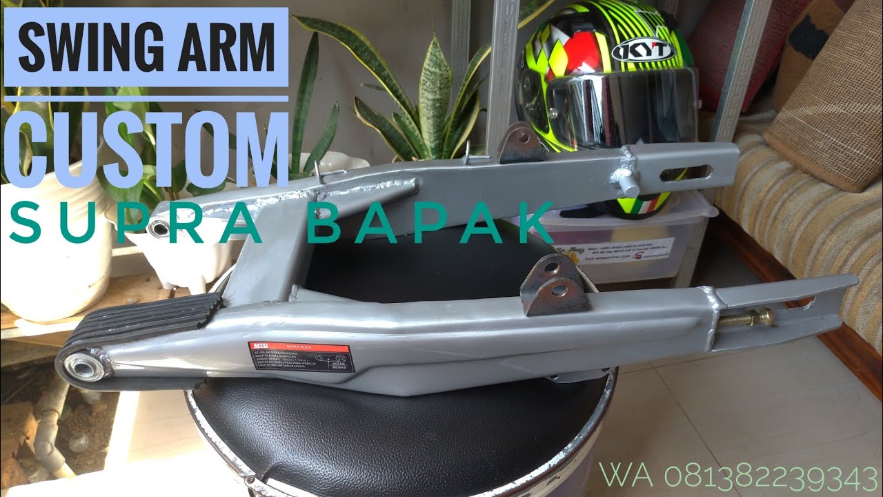 REVIEW SWING ARM CUSTOM UNTUK SUPRA X 125 MODEL CROSS. WA 081382239343