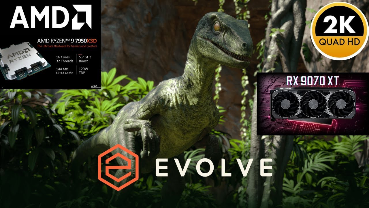 Evolve Benchmark GPU Benchmark RX 9070 XT + Ryzen 9 7950x3d 1440p
