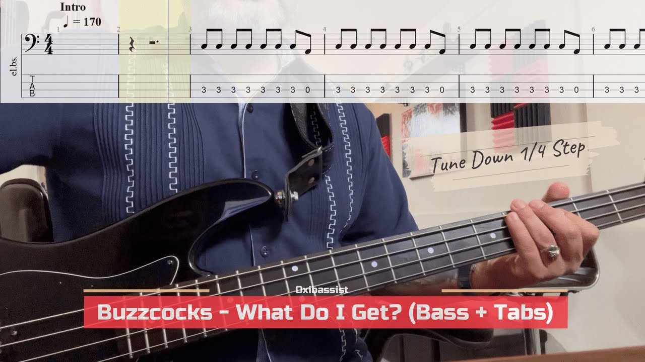 Buzzcocks - What Do I Get? (Bass + Tabs)