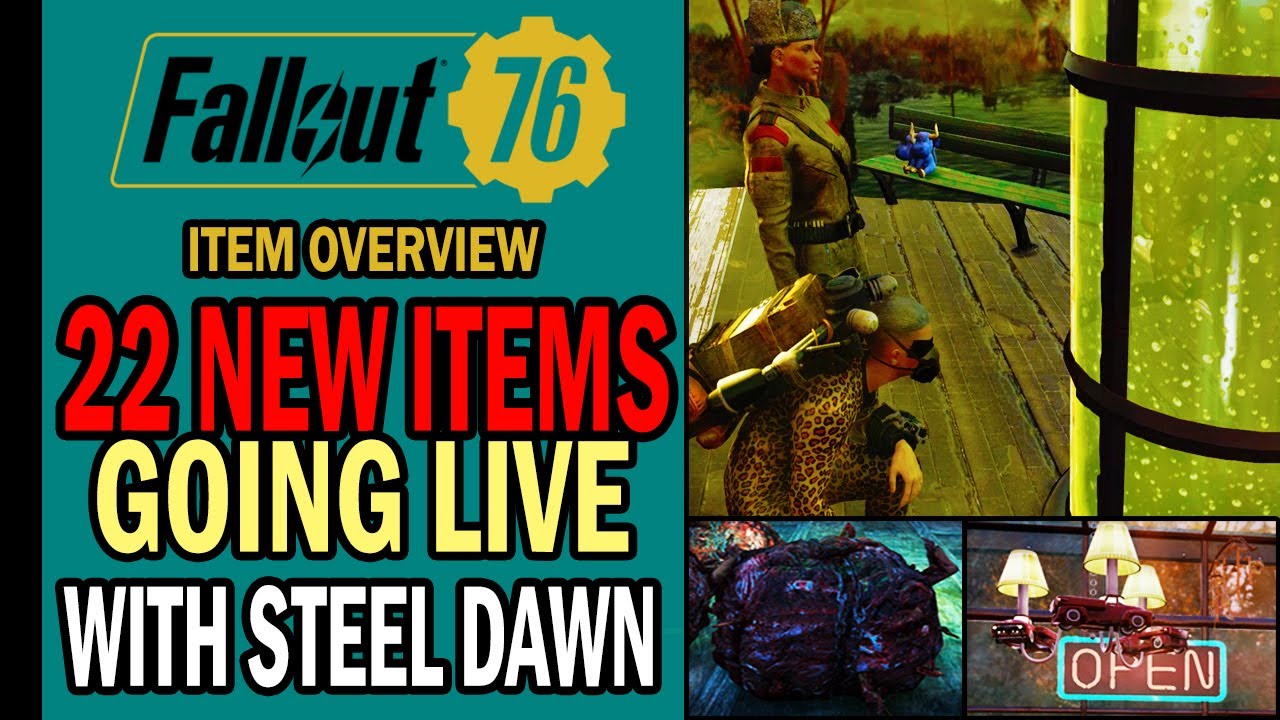 22 NEW FREE ITEMS Live with the Fallout 76 Steel Dawn DLC | Item Overview