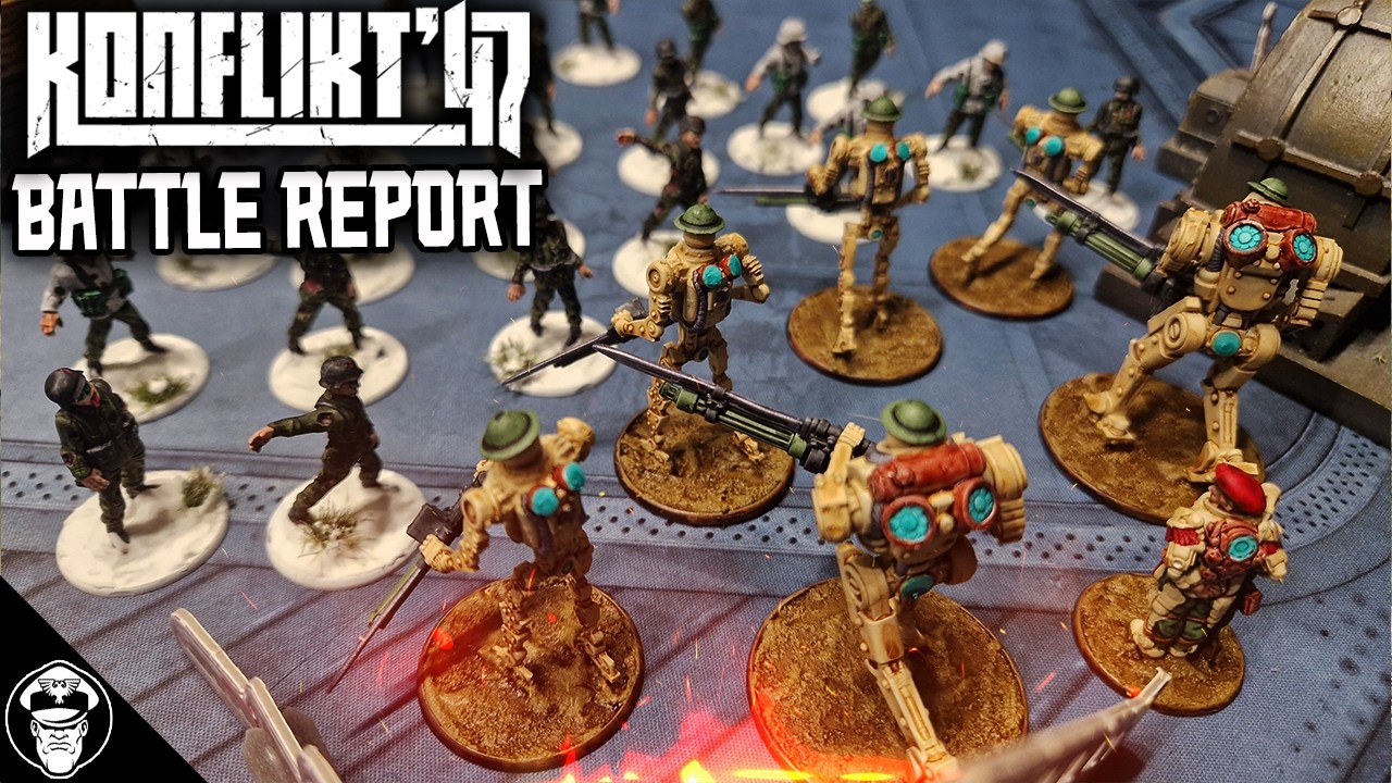 British Robots Vs Axis Zombies!  - 1500pts Battle Report - Konflikt '47