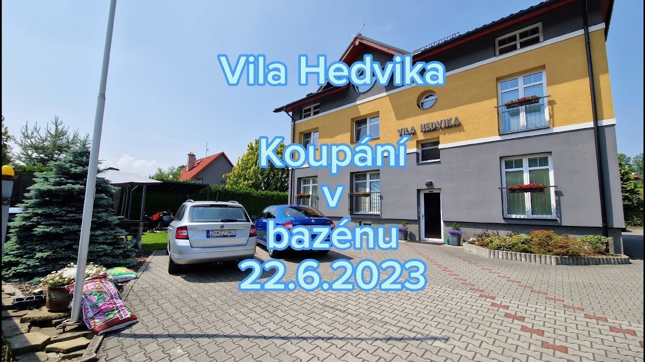 Koupání v bazénu Víla Hedvika 22.6.2023