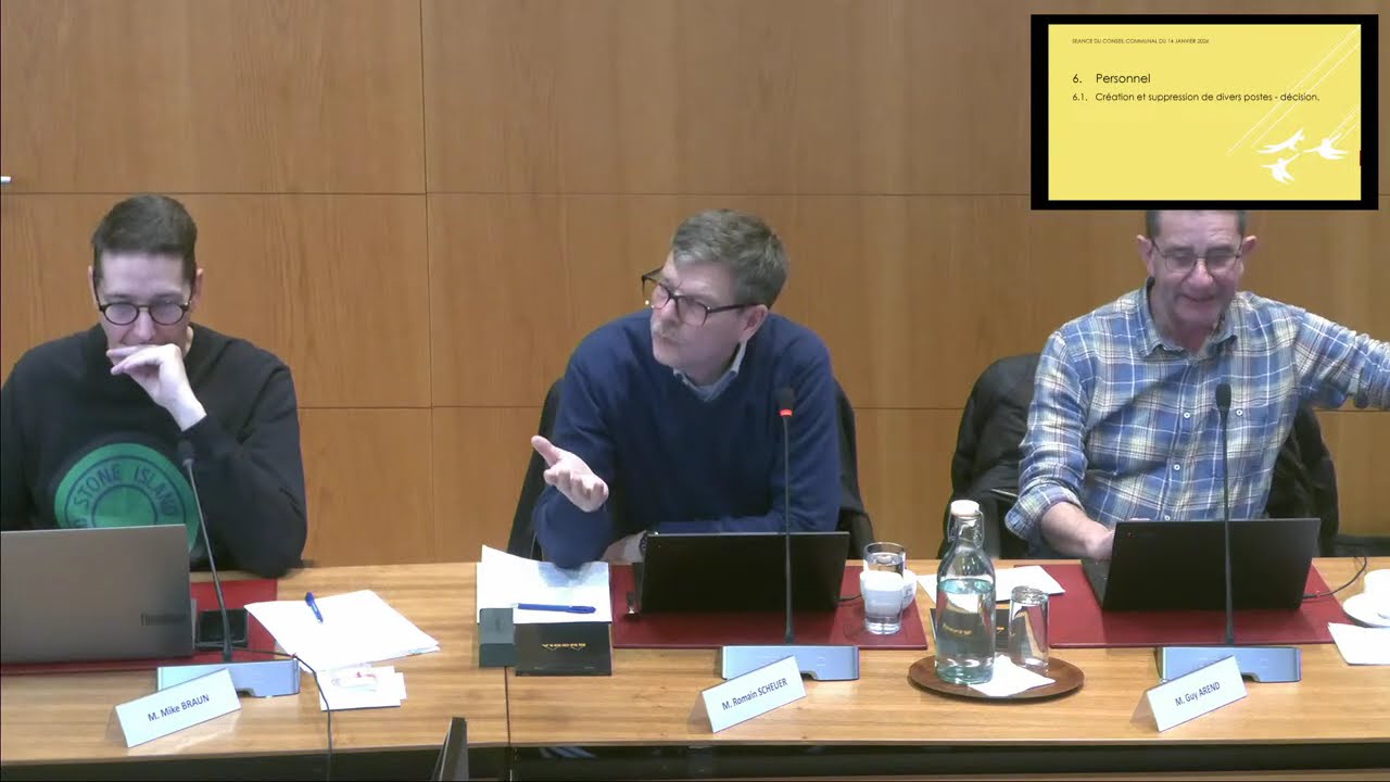 Conseil communal de Pétange - séance publique 14.01.2026