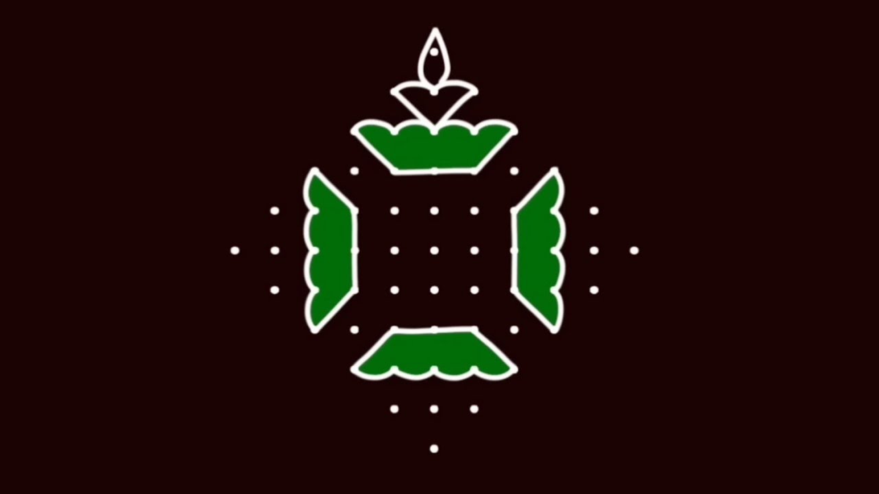 muggulu designs with dits. 11 dots kolam designs. simple new chukkala muggulu
