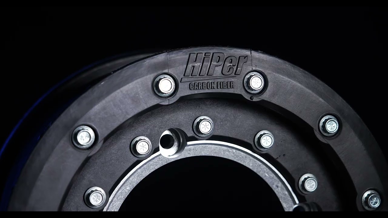 HiPer Tech 3 Front Carbon Composite ATV Wheel - Black Beadlock