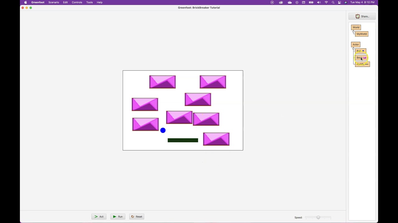Greenfoot BrickBreaker Tutorial - Part 4