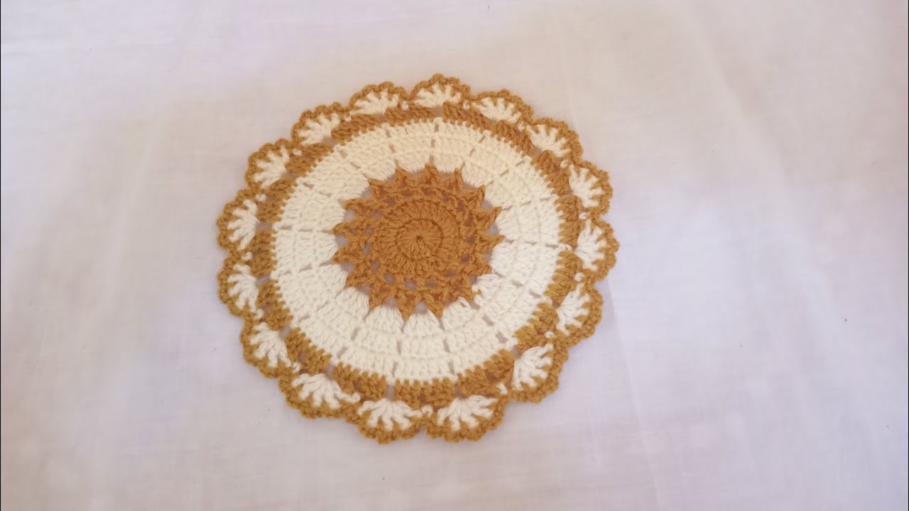 كروشي جديد قاعيدة أو يدى إبريق الشاي كروشيه شكل جديد crochet shawli #2024