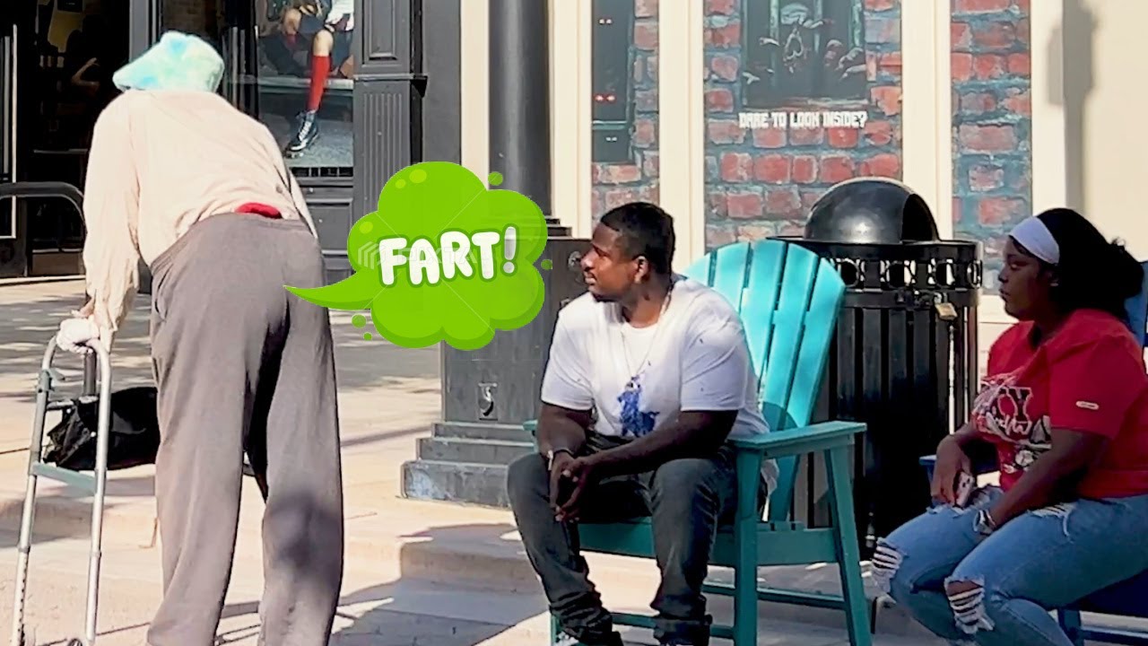 Old Man Farts In Peoples Faces!!!