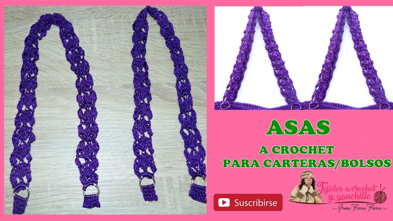 APRENDE  A TEJER ASAS PARA CARTERAS FÁCIL Y RÁPIDO DE TEJER