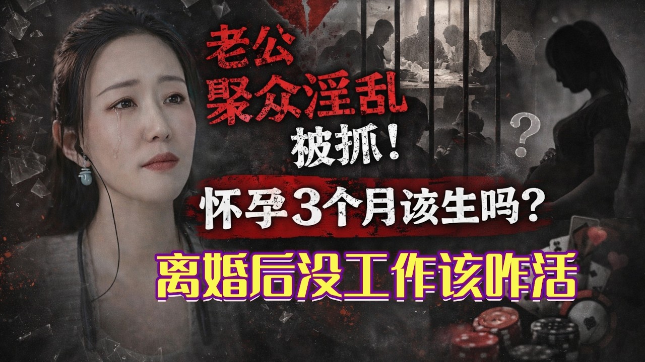 老公聚众淫乱赌博被抓！怀孕3个月老婆哭诉：怕孩子有艾滋，该生吗？离婚后咋活？