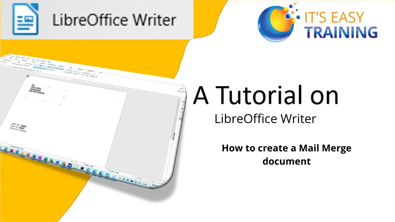 В этом видео объясняется, как выполнить слияние писем в LibreOffice Writer.