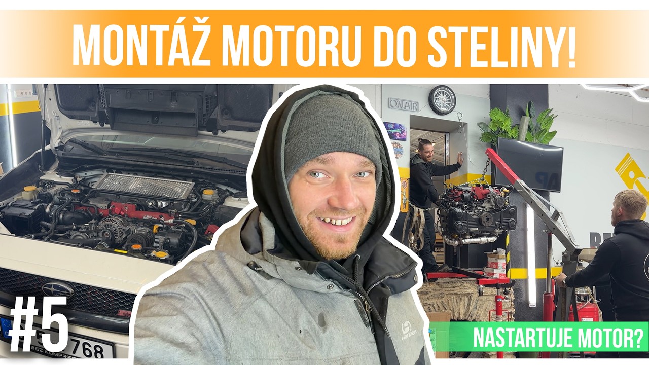 Montáž motoru a první start EJ25 Wrx STI🔧 Nastartuje Boxer a ožije Stelina?🔧 Poslední díl