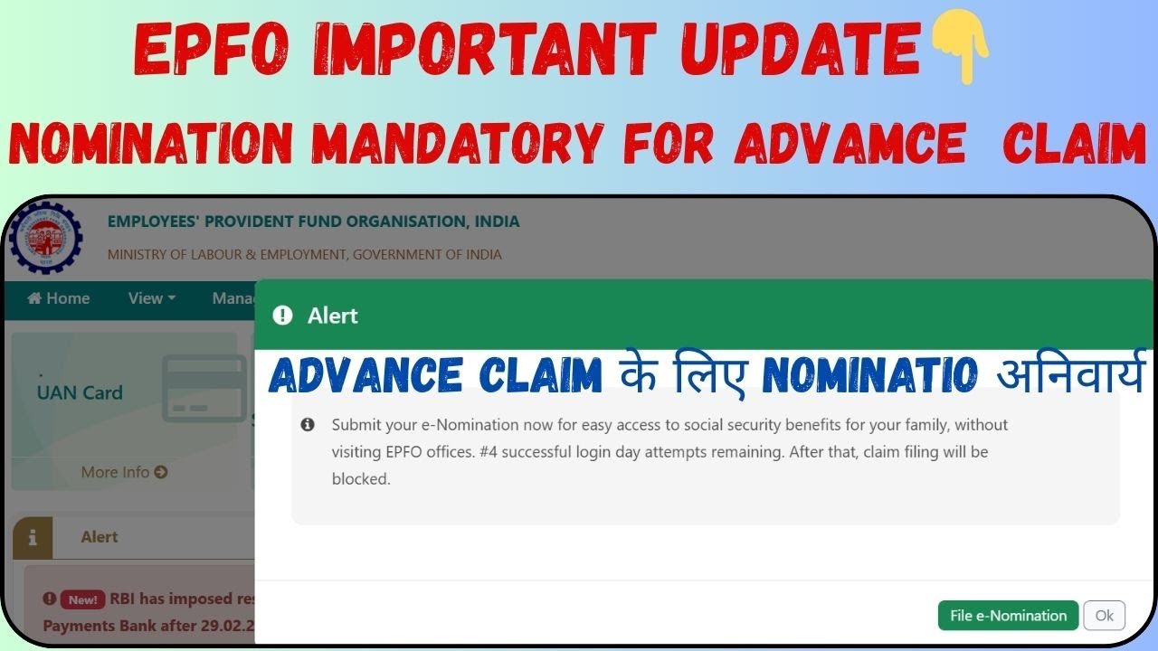 Submit your e Nomination now for easy access to social security benefits for your family #epfo #epf