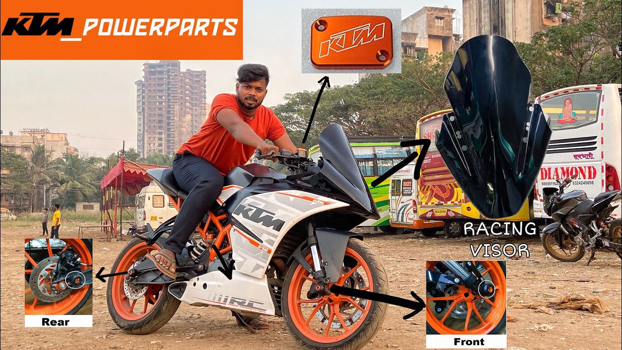 KTM RACING VISOR + POWERPARTS INSTALLATION!!! | RC390 MODIFIED
