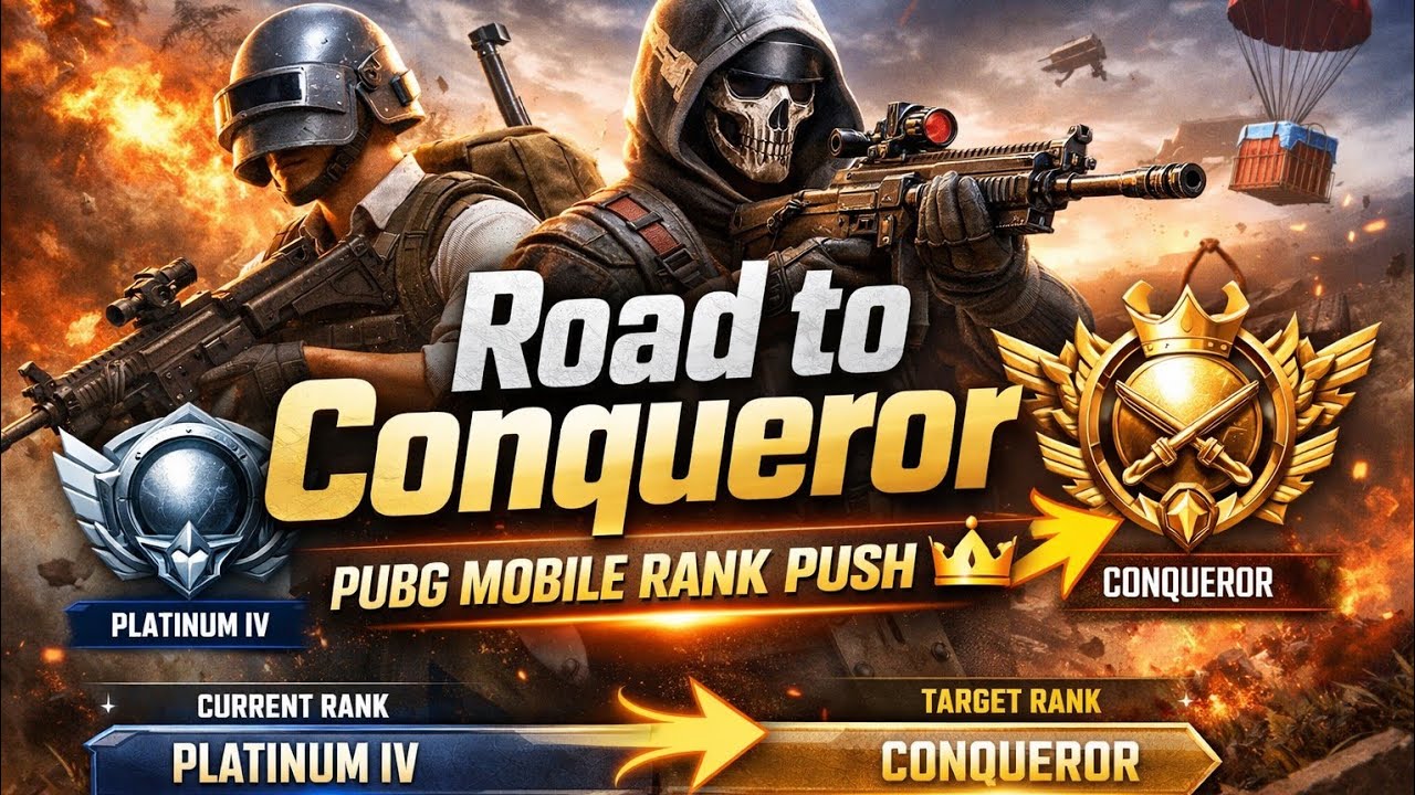 PUBG MOBILE RANK PUSH ROAD TO CONQUER 🥶🔥#PUBG