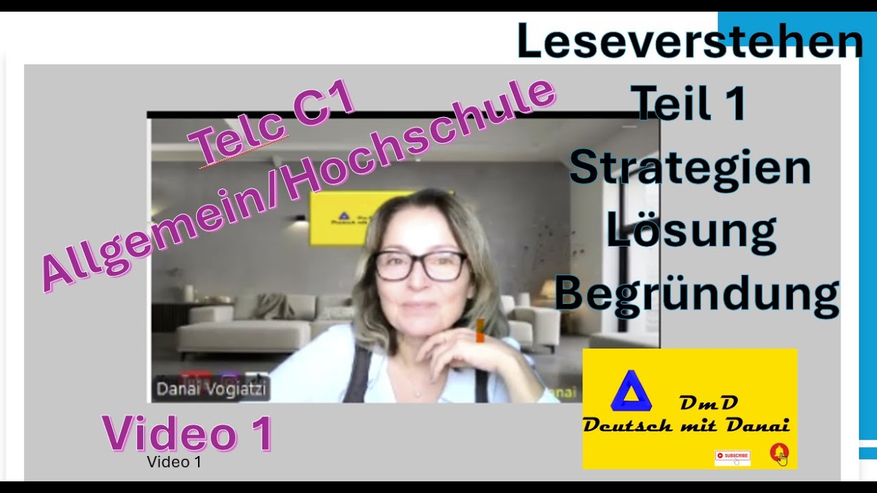 Deutsch Lernen C1 Leseverstehen #deutsch  C1 Allgemein/Hochschule Pr&uuml;fung