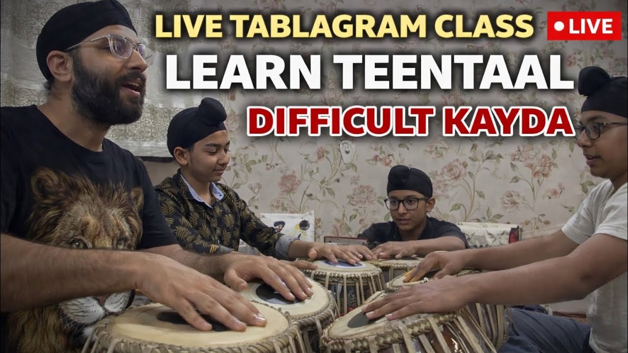 Different & Difficult Kayda of Teentaal 😎😍 LIVE TABLAGRAM CLASS
