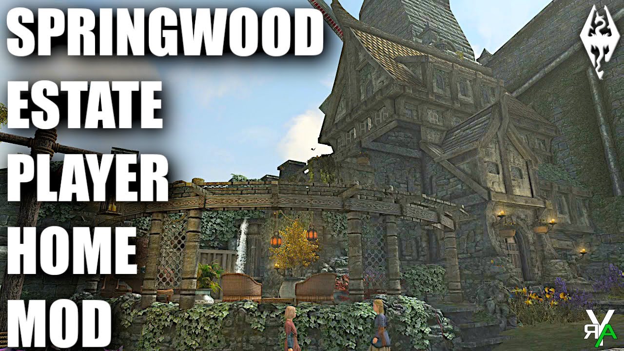 Xbox Skyrim SE: SPRINGWOOD ESTATE Player Home Mod Showcase