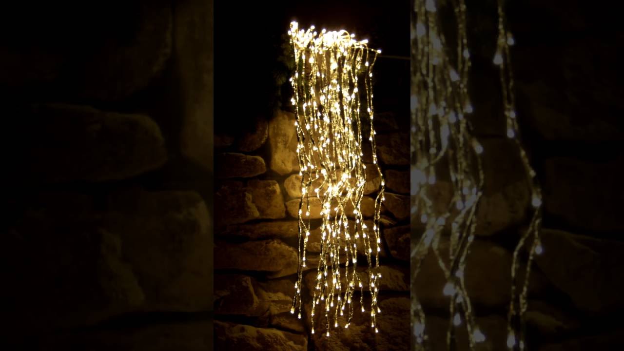 LUMINEO LED-Wasserfall Cascade Silber warmweiss