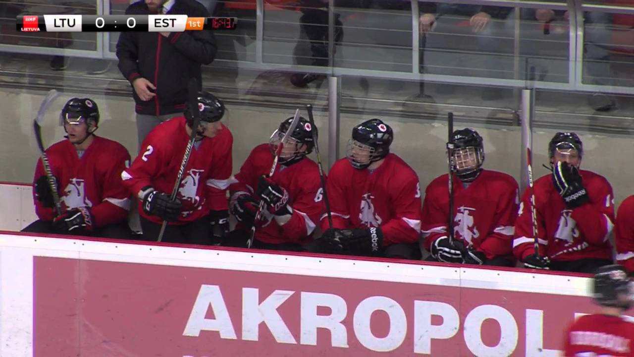 Pasaulio ledo ritulio (U20) čempionato II diviziono rungtynių Lietuva - Estija įrašas