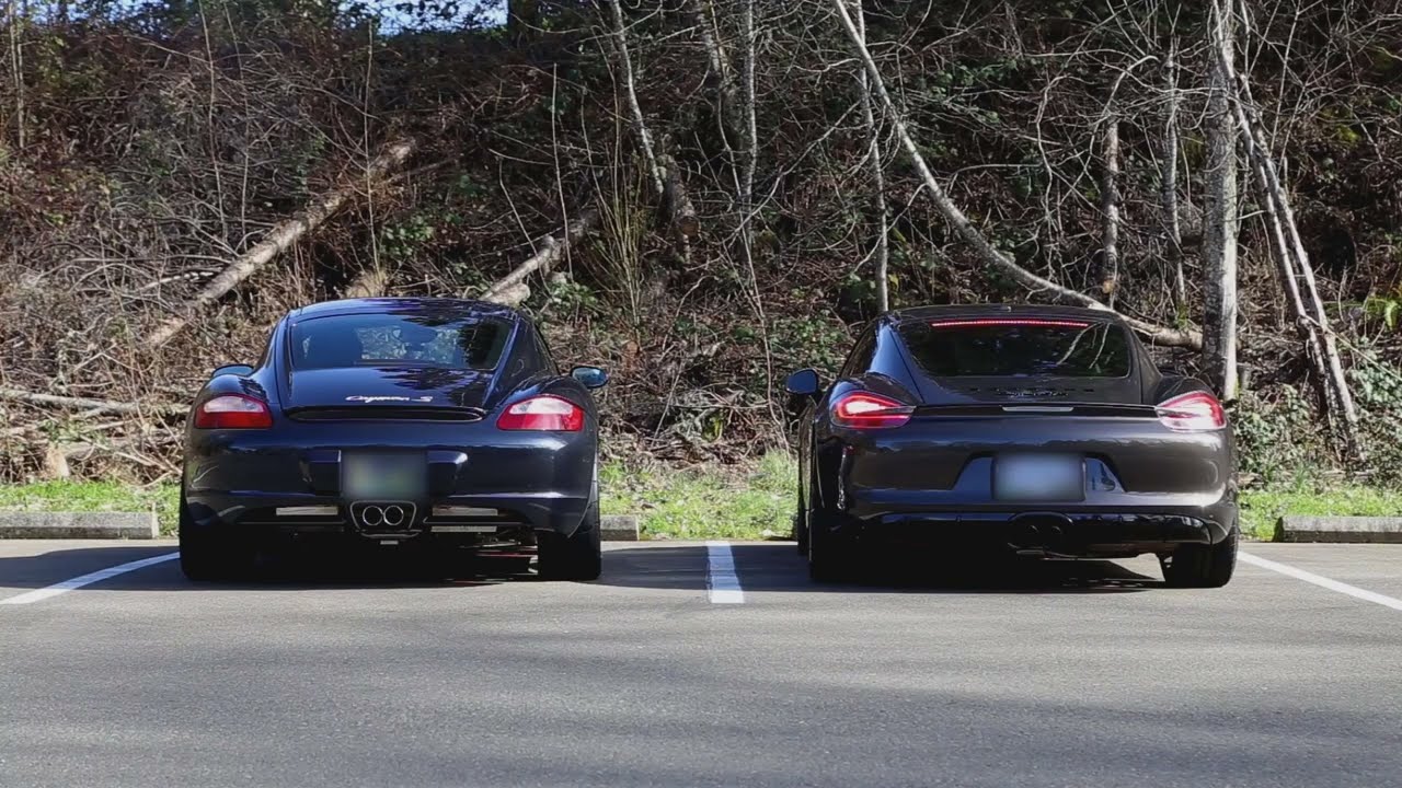 EXHAUST SOUND BATTLE! 987.1 Cayman S vs 981 Cayman GTS