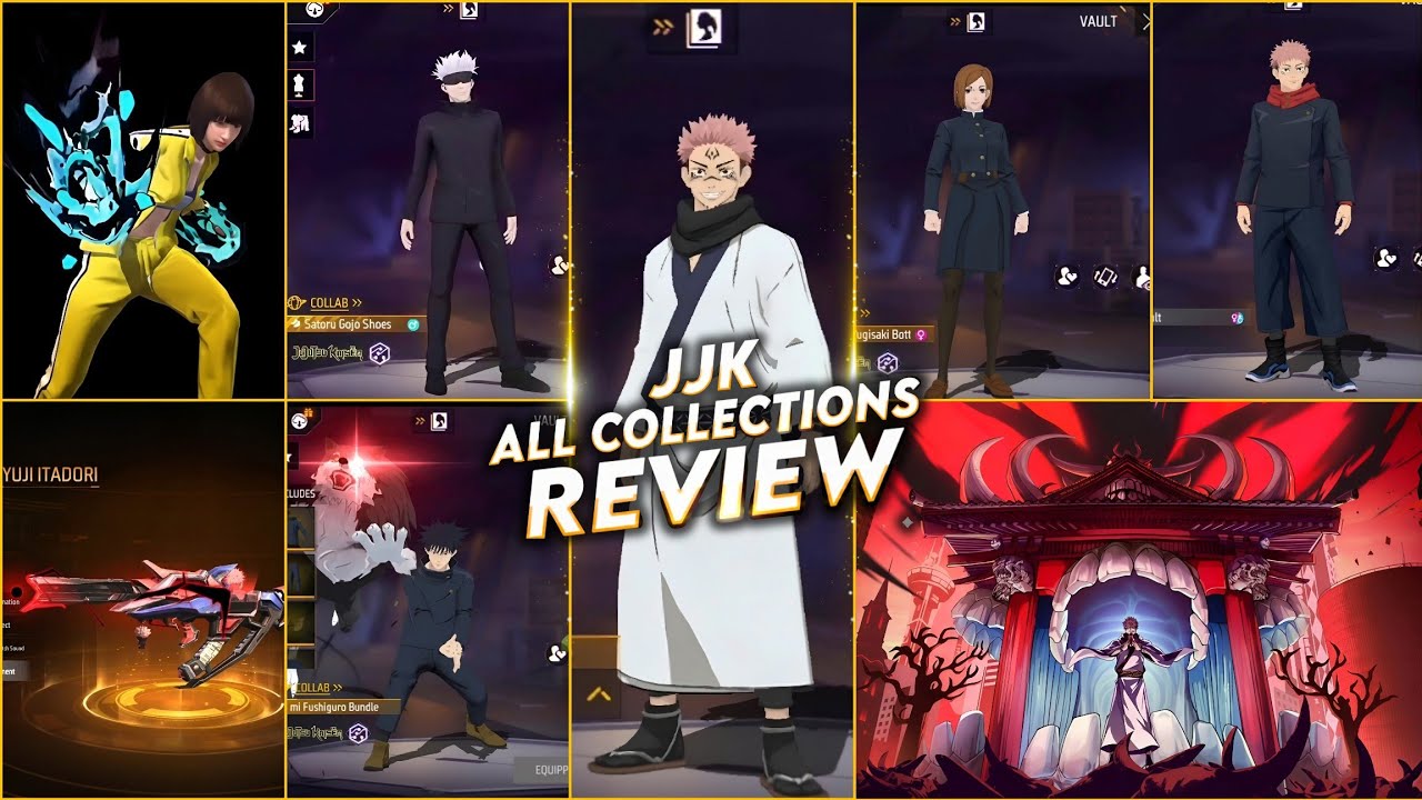 JJK ALL COLLECTIONS REVIEW FF, GOJO BUNDLE REVIEW, SUKUNA BUNDLE REVIEW, FF NEW EVENT, NEW EVENT FF