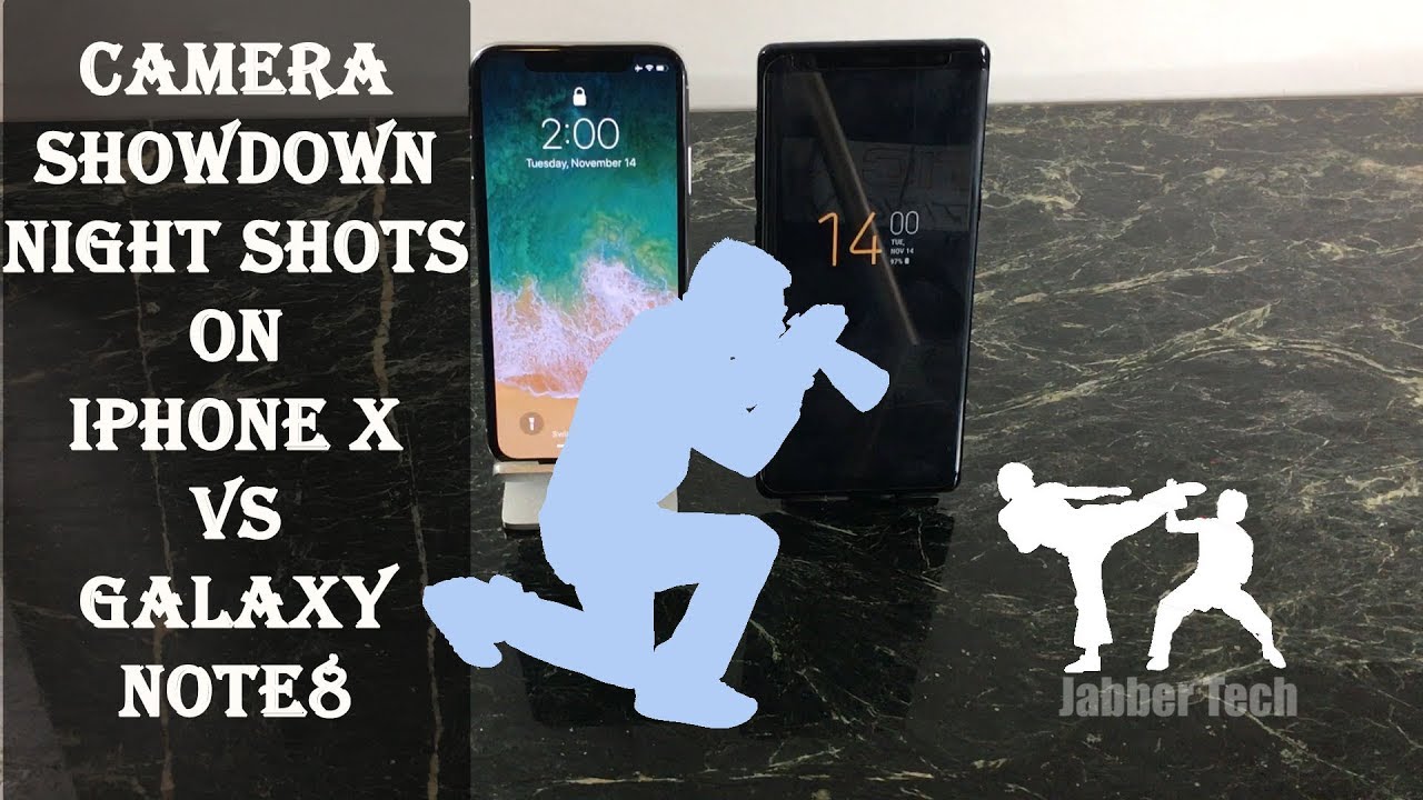 Night shot comparison between the iPhone X and the Galaxy Note 8