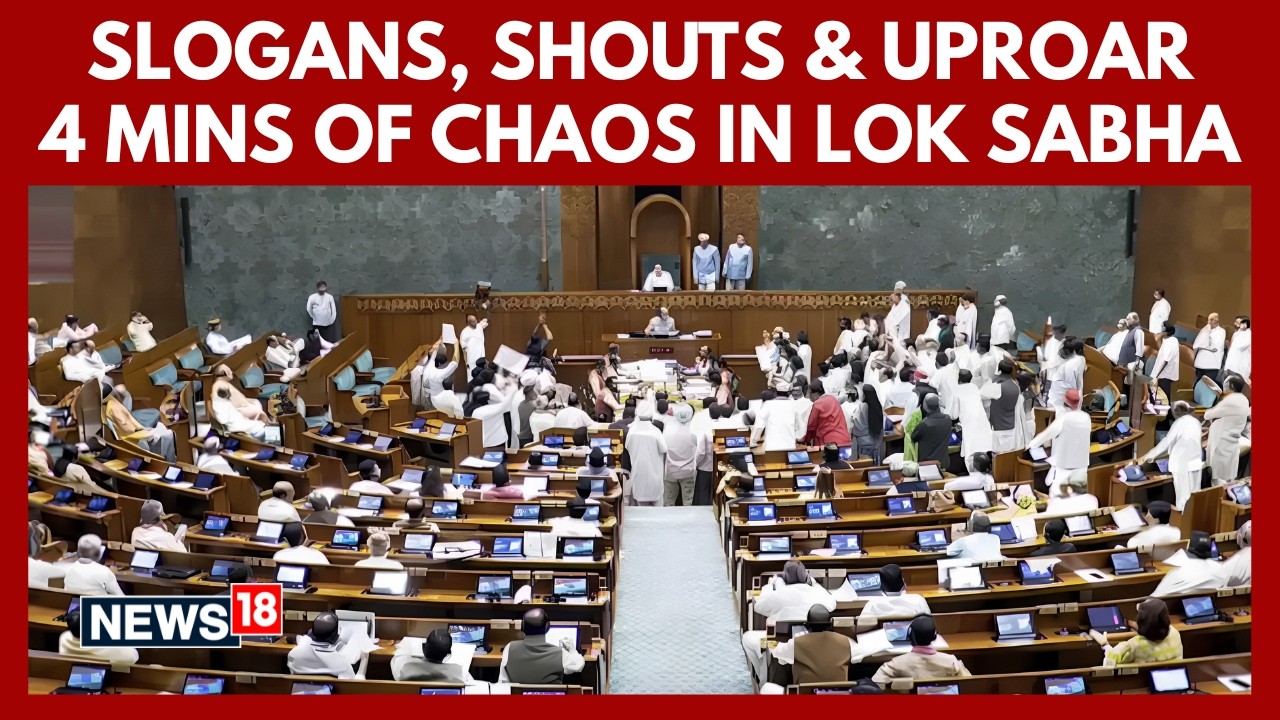 Lok Sabha Adjourned In 4 Mins | Opposition Protests Over NEET Paper Leak | CJP Protest | N18V