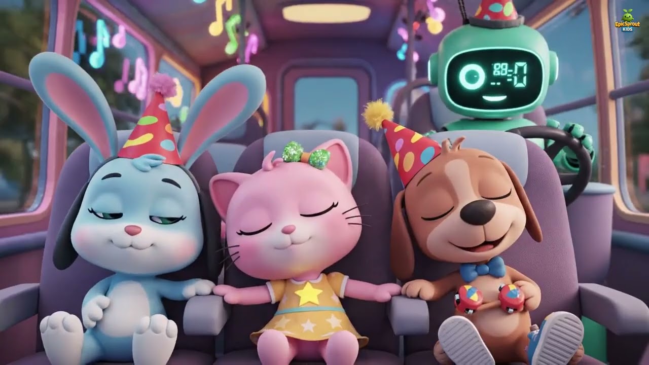 Russian | Робот Вечеринка Автобус | ROBOT PARTY BUS | Kids Song