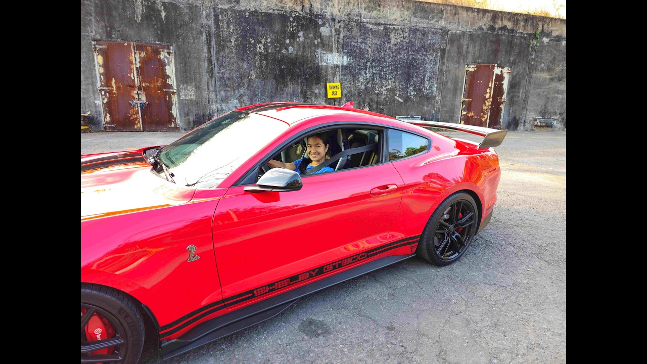 Irene's first time driving the Shelby GT500