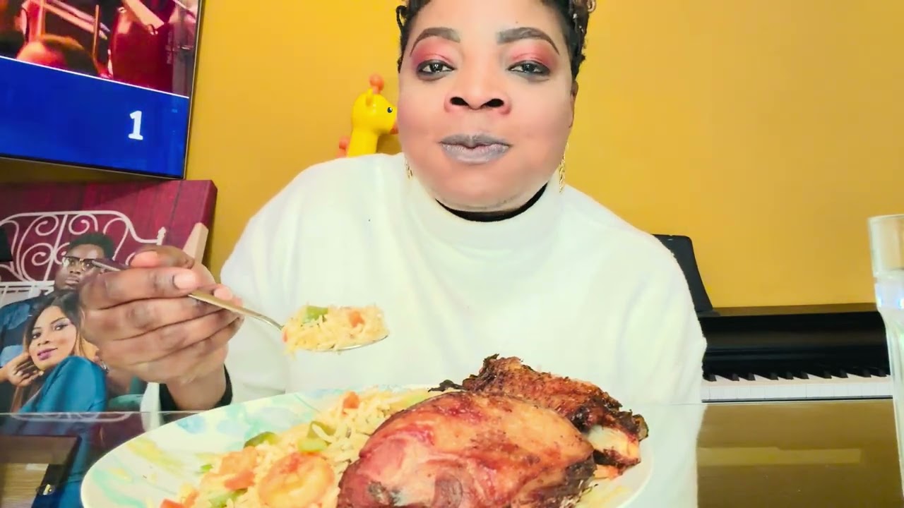 DELICIOUS FRIED RICE!!! African food mukbang!!!! 