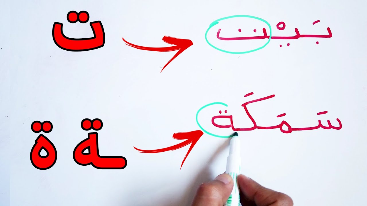 Reading & writing Arabic Taa marbouta & Taa maftouha Learning Arabic - online course تاء مربوطة