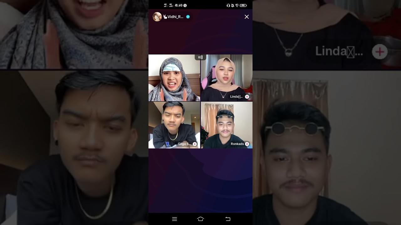 Bikin Ngakak Live Vidhia Bareng Gilga, Roni & Linda😂