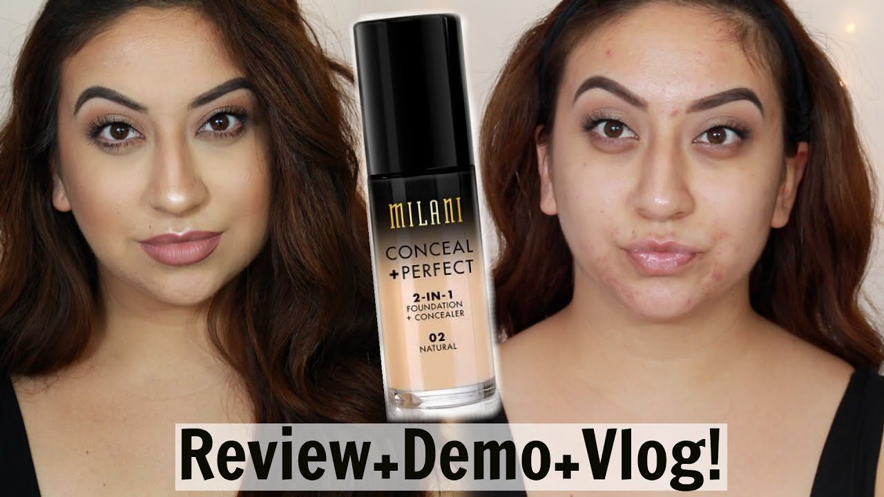 Milani Conceal & Perfect Foundation Review+Demo+VLOG! | Kassierod