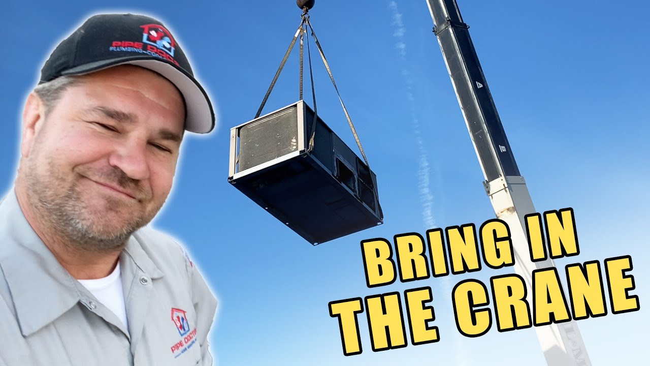Bring in the Crane - Replacement Commercial Packaged Rooftop Unit