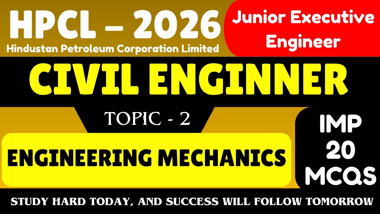 Engineering Mechanics MCQS | HPCL Civil Engineer 2026 Pdf Notes | HPCL 2026 je Civil Engineer PDF