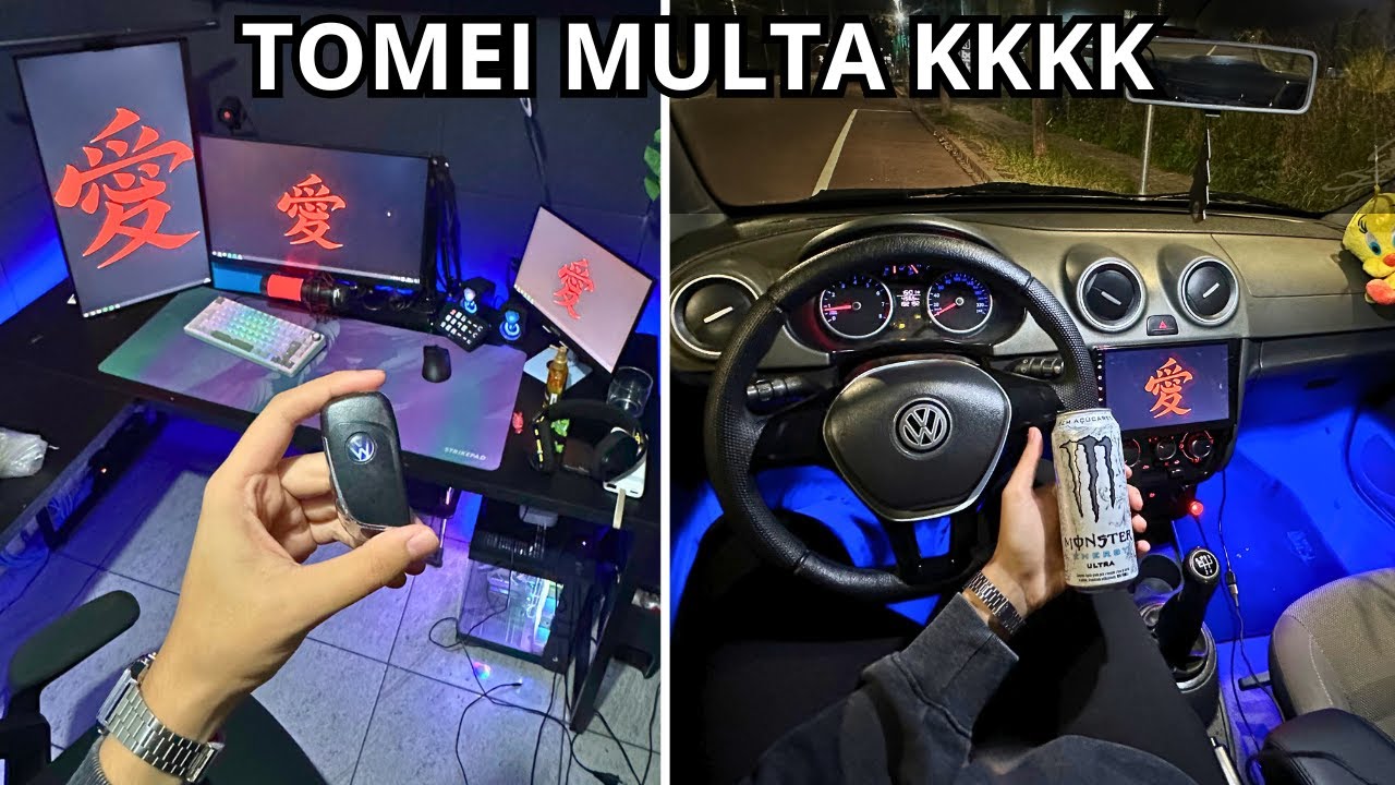 Primeira vez ACELERANDO MEU CARRO GAMER DE MADRUGADA KKKKK