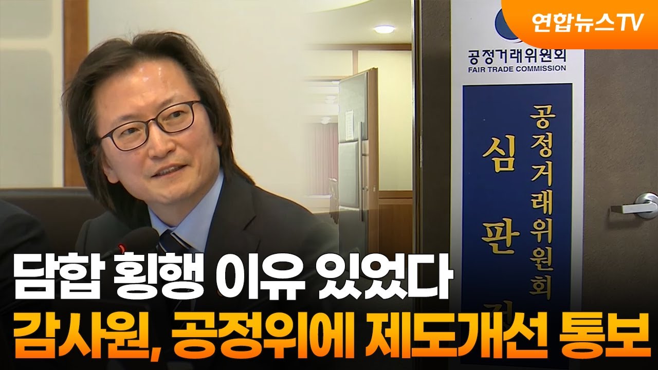 담합 횡행 이유 있었다&hellip;감사원, 공정위에 제도개선 통보 / 연합뉴스TV (YonhapnewsTV)